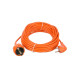 Prelungitor 10 metri cu 1 Schuko, Cablu 3x 1mm, Culoare Portocaliu, Putere 2300W 10A, TED Electric TED004185