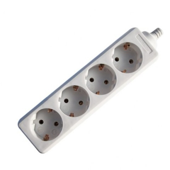 Cap Prelungitor 4 Prize cu 4 Schuko, Utilizat la Interior, SPN2204 OD2204
