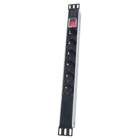 Rack bara alimentare (PDU) 19" 8 prize schuko, alimentare schuko 16A Ted Electric