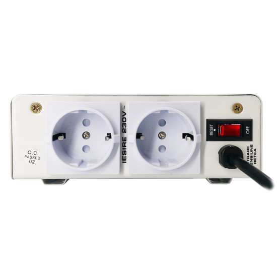 Stabilizator retea maxim 1000VA-AVR LCD 2 iesiri schuko WALL TED000057 (1/4)
