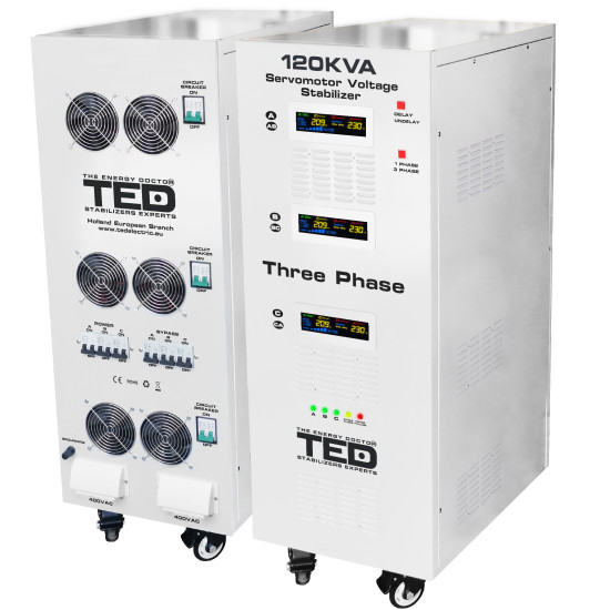 Stabilizator retea maxim 120KVA-SVC cu servomotor trifazat-trifazat TED000088