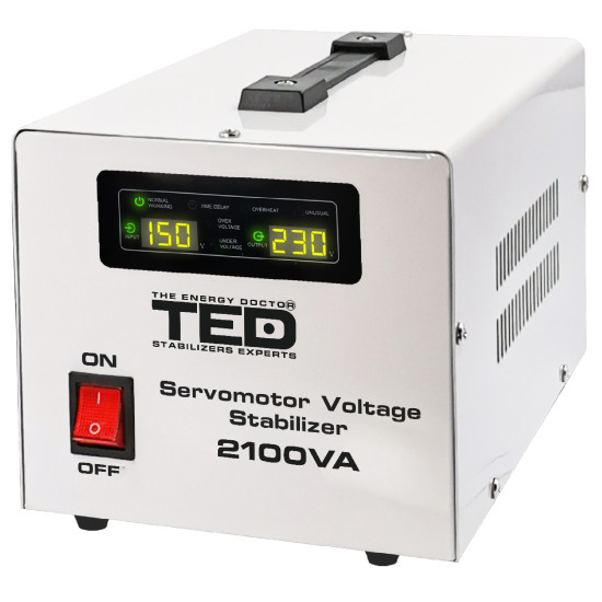 Stabilizator retea maxim 2100VA-SVC cu servomotor monofazat TED000132
