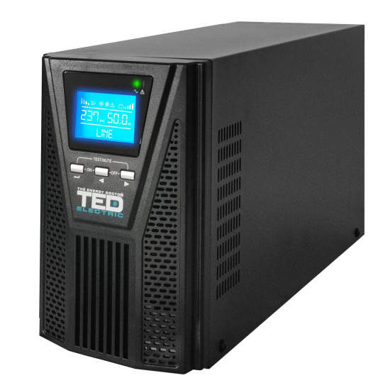 UPS 2000VA Online dubla conversie managenent 3 schuko TED Electric TED003980