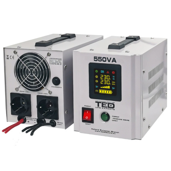 UPS 550VA/300W runtime extins utilizeaza un acumulator (neinclus) TED Electric - TED000354