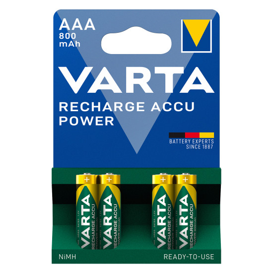 Baterie Reincarcabila Varta AAA LR3 Acumulatori Preincarcati Ni-MH 1.2V 800mAh Blister 4