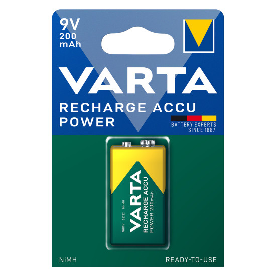 Varta Acumulator 9V 200mAh Preincarcat Ni-MH 6LR61 6LF22