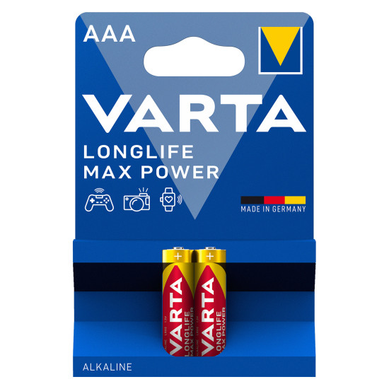 Baterii Alcaline AAA LR3 1.5V Varta Max Power Blister 2