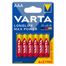Baterii Alcaline AAA LR3 1.5V Varta Max Power Blister 6