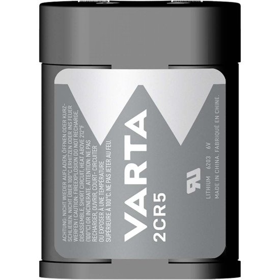 Baterie Litiu 6V 2CR5 1400mAh, Dimensiuni 34 x 17 x 45 mm Varta Blister 1