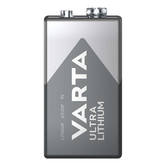 Baterie Litiu 9V 6LR61 6F22 100mAh, Dimensiuni 48.5 x 17.5 x 25.3 mm Varta Blister 1