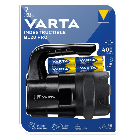 Lanterna cu LED 6W BL20 PRO, indestructibila 400lm IP54, include 6 x AA R6, V18751