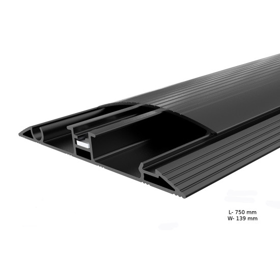 Plinta de mascare cabluri Multibrackets MB-5384, lungime 750 mm, aluminiu, negru