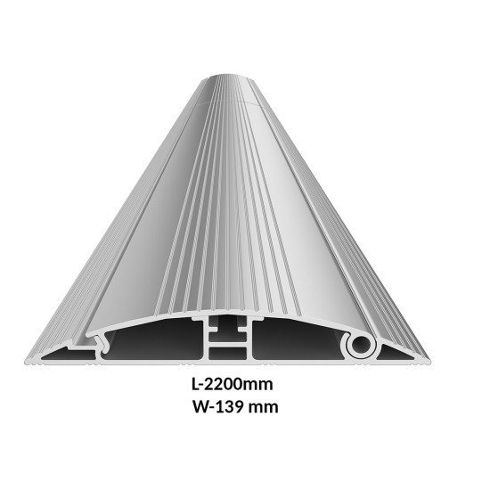 Plinta de mascare cabluri Multibrackets MB-6237, lungime 2200 mm, aluminiu, alb