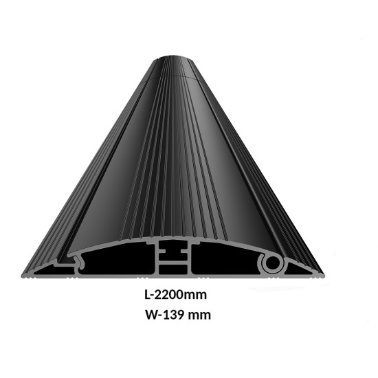 Plinta de mascare cabluri Multibrackets MB-6244, lungime 2200 mm, aluminiu, negru