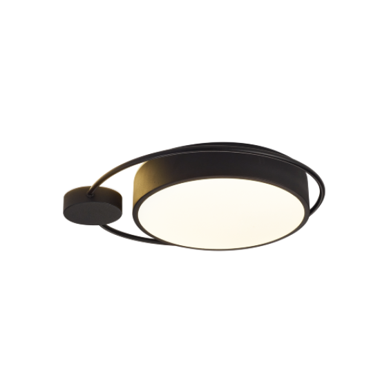 Plafoniera Moon 28W 1400lm 3000K 440mm, negru, Erste