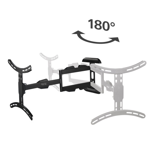 Suport TV de perete Hama FULLMOTION 165 cm (65 ") 2 brate negru