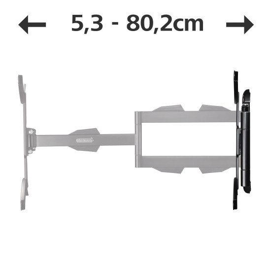 Suport TV de perete Hama FULLMOTION 165 cm (65 ") 2 brate negru