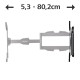 Suport TV de perete Hama FULLMOTION 165 cm (65 ") 2 brate negru
