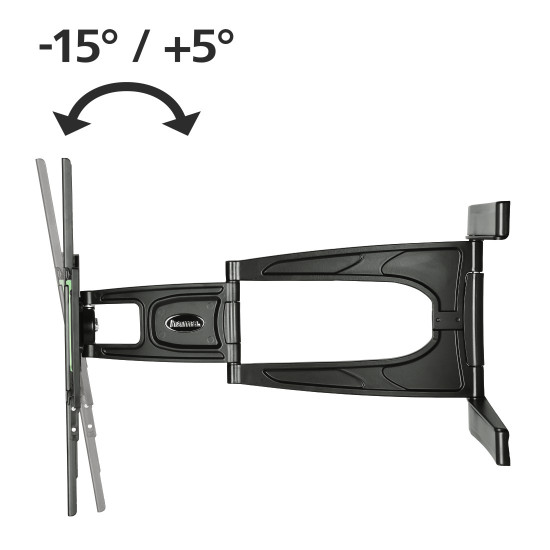 Suport TV Hama Ultraslim FULLMOTION 165 cm 2 brate negru