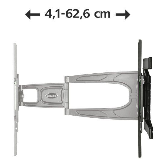 Suport TV Hama Ultraslim FULLMOTION 165 cm 2 brate negru