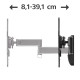 Suport TV de perete Hama FULLMOTION, 2 brate, VESA200x200, 122cm (48 "), negru
