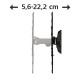 Suport TV de perete Hama FULLMOTION 400x400 165cm(65") 1 brat negru