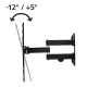 Suport TV de perete Hama FULLMOTION 400x400 165 cm (65 ") 2 brate negru