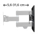 Suport TV de perete Hama FULLMOTION 66cm (26") 2 brate negru