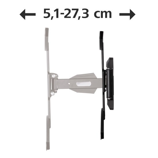 Suport TV de perete Hama FULLMOTION 190 cm (75 ") 1 brat negru