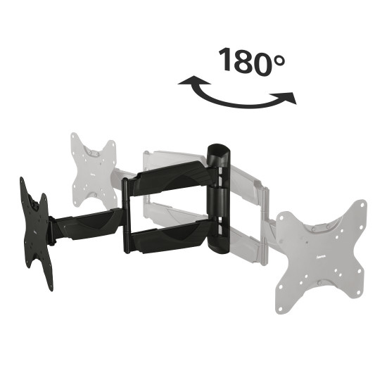 Suport TV de perete Hama FULLMOTION 122 cm (48 ") 2 brate negru
