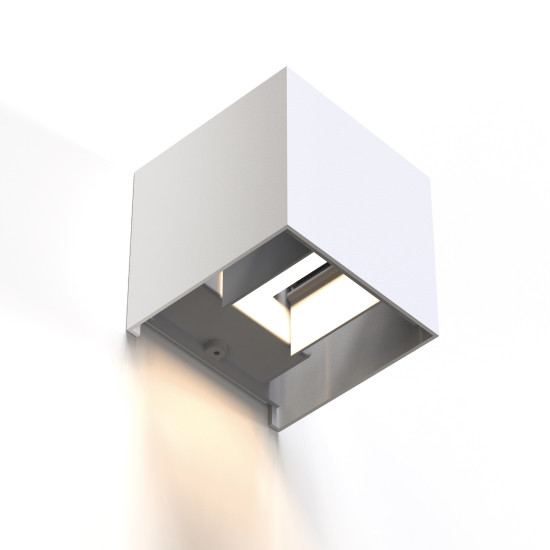 Aplica WiFi cub, Hama, 10cm, IP44, alb