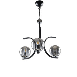 Lustra Aylin negru crom 3XE27 Oktay