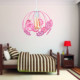 Pendul Peri Flowers 60W 1xE27 Roz
