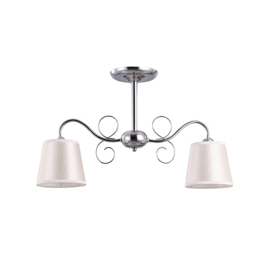 Lustra Erste Ivy Crom cu Alb 2xE27