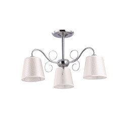 Lustra Erste Ivy Crom cu Alb 3xE27