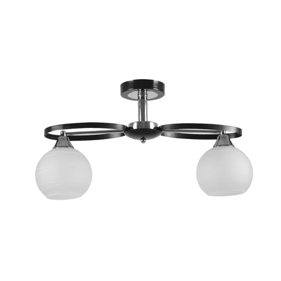 Lustra Erste Moonlight Crom Negru cu Alb 2xE27