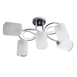 Lustra Erste Calypso Crom cu Alb 5xE27