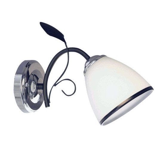 Aplica Erste Oasis Crom Negru cu Alb 1xE27