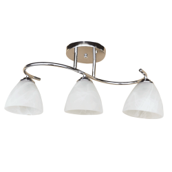 Lustra Aura Crom cu Alb 3xE27 60W