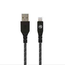 Cablu Tellur Green USB la MFI Lightning, 2.4, 1m, nailon, negru