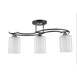 Lustra Kalista Crom cu Negru cu Alb 3xE27 60W