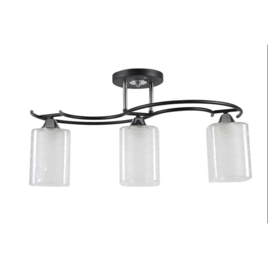 Lustra Kalista Crom cu Negru cu Alb 3xE27 60W