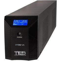 UPS TED Electric 3100VA / 1800W Line Interactive cu 3 iesiri schuko si display LCD TED-3100