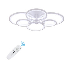 LUSTRA LED DELIGHT CERCURI 100W CU 6 BRATE 3 CULORI