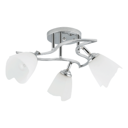 Lustra Tania Crom cu Alb 3xE27 60W