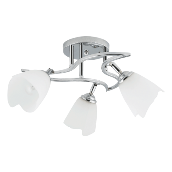 Lustra Tania Crom cu Alb 3xE27 60W
