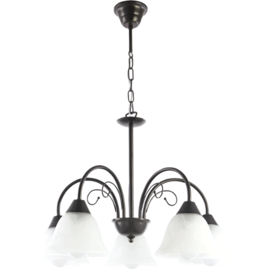 Lustra Olga Negru cu Alb 5xE27 60W
