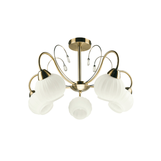Lustra Amarillo Alb cu Alama 5xE27 60W
