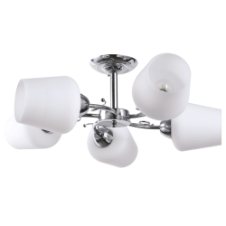 Lustra Veda Alb cu Crom 5xE27 60W
