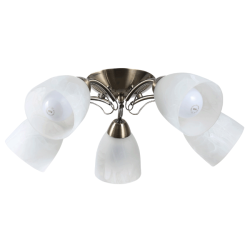 Lustra Orleans Alb cu Alama 5xE27 60W